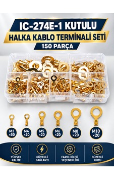 150 Parça Halka Kablo Terminali Seti 150 Parça Halka Kablo Terminali Seti