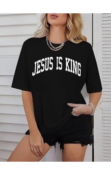 Modi Kadın Bisiklet Yaka Kısa Kol Baskılı T-shirt - Siyah Açık Siyah Modi Kadın Bisiklet Yaka Kısa Kol Baskılı T-shirt - Siyah Açık Siyah