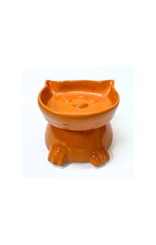 Pawstar Ayaklı Kedi Kafa Figürlü Seramik Mama Kabı 300 Ml - Turuncu Pawstar Ayaklı Kedi Kafa Figürlü Seramik Mama Kabı 300 Ml - Turuncu
