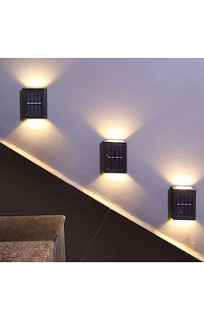 Robeve Tekli Solar Bahçe Aydınlatması Güneş Enerjili Bahçe Aydınlatması Duvar Lambası Çift Taraflı Aplik Işık Led Işık Gün Işığı Robeve Tekli Solar Bahçe Aydınlatması Güneş Enerjili Bahçe Aydınlatması Duvar Lambası Çift Taraflı Aplik Işık Led Işık Gün Işığı