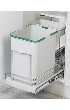 Starax S-2391.G Teleskopik Raylı Plastık Gövde 16+1 Lt Çöp Kovası Gri Starax S-2391.G Teleskopik Raylı Plastık Gövde 16+1 Lt Çöp Kovası Gri