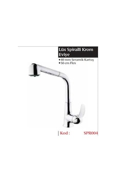Gms Lüx Spiralli Krom Eviye Bataryası Spr004 Krom Gms Lüx Spiralli Krom Eviye Bataryası Spr004 Krom
