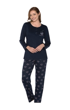 Alperi 790-06 Kadın Yuvarlak Yaka Uzun Kol Pijama Takım 001 Alperi 790-06 Kadın Yuvarlak Yaka Uzun Kol Pijama Takım 001