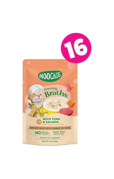 Moochıe Ton Balıklı ve Somonlu Yetişkin Kedi Çorbası 16 x 40 G Moochıe Ton Balıklı ve Somonlu Yetişkin Kedi Çorbası 16 x 40 G