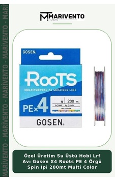 Özel Üretim Hobi Lrf Avı Gosen X4 Roots Pe 4 Örgü Spin İpi 200mt Multi Color 0.8 PE Özel Üretim Hobi Lrf Avı Gosen X4 Roots Pe 4 Örgü Spin İpi 200mt Multi Color 0.8 PE