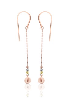 Sallantılı Rose Altın Küpe Sallantılı Rose Altın Küpe