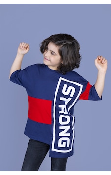 Toontoy Kids Toontoy Erkek Çocuk Garnili Strong Baskılı Tişört Lacivert Toontoy Kids Toontoy Erkek Çocuk Garnili Strong Baskılı Tişört Lacivert