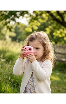Buğz Anında Fotoğraf Baskılı Çocuk Kamerası 5 Rulo Kağıt 6 Renk Kalem li Eğitici Oyuncak Kamera
