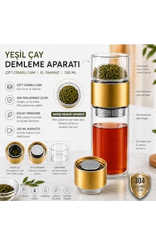 Muzeko 330ml Çift Katlı El Yakmayan Isıyı İçinde Tutan Cam Bardak Detox Bitki Çayı Demleme Ihlamur Demliği Bitki Çayı Demleme Tüm Bitki Çaylar İçin Uygundur Gold Altın Muzeko 330ml Çift Katlı El Yakmayan Isıyı İçinde Tutan Cam Bardak Detox Bitki Çayı Demleme Ihlamur Demliği Bitki Çayı Demleme Tüm Bitki Çaylar İçin Uygundur Gold Altın