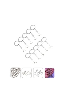 Epoksi Ezme Anahtarlık Halkası Seti 10 Adet Rhodium Epoksi Ezme Anahtarlık Halkası Seti 10 Adet Rhodium