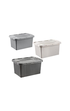 Dünya 20011-999 Renkli 18l Çift Kapaklı Kilitli Plastik Kutu- 12'li Paket Dünya 20011-999 Renkli 18l Çift Kapaklı Kilitli Plastik Kutu- 12'li Paket
