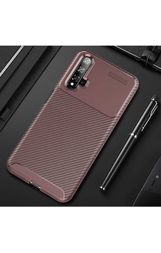 Huawei Nova 5t Kılıf Kamera Çıkıntılı Karbon Fiber Dokulu Renk Atmaz Kapak Negro Huawei Nova 5t Kılıf Kamera Çıkıntılı Karbon Fiber Dokulu Renk Atmaz Kapak Negro