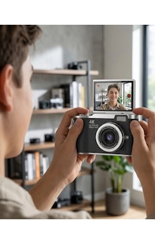 4k Dijital Kamera 48 Mp 8x Zoom Ve 180 Derece Flip Ekran Vlog Çekim Özellikli 4k Dijital Kamera 48 Mp 8x Zoom Ve 180 Derece Flip Ekran Vlog Çekim Özellikli