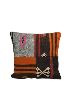 Zehra Abla Halı Yeni El Dokuma Patchwork Kırkyama Dekorluk Kilim Kırlent Yastık Kılıfı 7504 Çok Renkli Zehra Abla Halı Yeni El Dokuma Patchwork Kırkyama Dekorluk Kilim Kırlent Yastık Kılıfı 7504 Çok Renkli