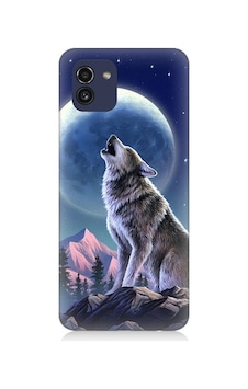 Samsung Galaxy A03 Uyumlu Kurt Ve Ay Desenli Silikon Kılıf Samsung Galaxy A03 Uyumlu Kurt Ve Ay Desenli Silikon Kılıf