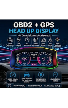 Ally P4 Obd2 + Gps Head Up Display Hud, Dijital Hız Göstergesi Ally P4 Obd2 + Gps Head Up Display Hud, Dijital Hız Göstergesi