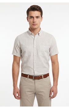 Mösyö Erkek Çift Cepli % 100 Cotton Kısa Kol Gömlek Bgl-st05647 Taş Mösyö Erkek Çift Cepli % 100 Cotton Kısa Kol Gömlek Bgl-st05647 Taş