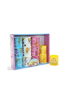 Mickey Mouse Ve Minnie Baskılı Magic Spring Stres Yayı - Standlı Karışık Renk 12'li Seti Alk3985