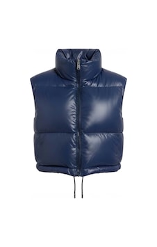 Feg Store Kadın Lacivert Crop Dik Yaka Fermuarlı Belden Lastikli Ayarlanabilir Şişme Yelek Feg Store Kadın Lacivert Crop Dik Yaka Fermuarlı Belden Lastikli Ayarlanabilir Şişme Yelek