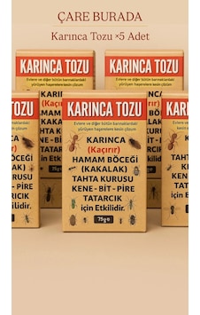 Karınca Tozu 5 Adet 75 Gr Kene & Bit & Pire & Tahta Kurusu & Hamam Böceği Karınca Tozu 5 Adet 75 Gr Kene & Bit & Pire & Tahta Kurusu & Hamam Böceği