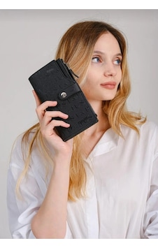 Just Polo Günlük Kombinlere Uygun Yeni Sezon Kadın Cüzdanı Siyah Siyah Black