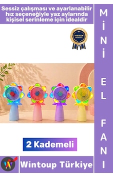 Vantilatör Kompakt Hafif Sessiz Çalışma Ev Ofis Seyahat Serinleme Çok Şık Renkli Işıklı Şarjlı 2 Ka Vantilatör Kompakt Hafif Sessiz Çalışma Ev Ofis Seyahat Serinleme Çok Şık Renkli Işıklı Şarjlı 2 Ka