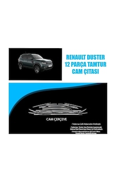 Renault Duster 2024+ 12 Parça Tamtur Krom Cam Çıtası Renault Duster 2024+ 12 Parça Tamtur Krom Cam Çıtası