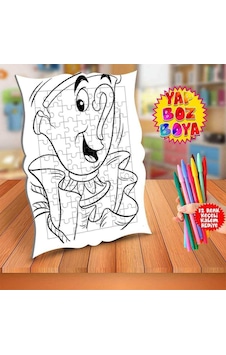 Fincan Kafa Güzel Çirkin Eğitici Boyama Puzzle Tablo Çocuk-386 Fincan Kafa Güzel Çirkin Eğitici Boyama Puzzle Tablo Çocuk-386