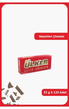 Ülker Napoliten Sütlü Çikolata 120 x 33 G Ülker Napoliten Sütlü Çikolata 120 x 33 G