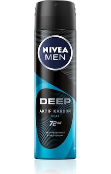 Nivea Men Deep Beat Aktif Karbon Erkek Sprey Deodorant 150 ML