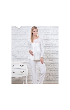 Pelin Tuba 1255 Hamile Lohusa Pijama Takımı Ekru Pelin Tuba 1255 Hamile Lohusa Pijama Takımı Ekru