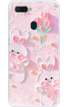 Oppo A5s-ax7-a12 Uyumlu Sevimli Tavşanlar Baskılı Silikon Kılıf Renkli Oppo A5s-ax7-a12 Uyumlu Sevimli Tavşanlar Baskılı Silikon Kılıf Renkli