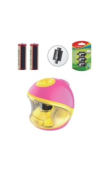 Keyroad Pilli Otomatik Kalemtraş Kr971783 Pembe + 2'Li Pil + 3 Ad Keyroad Pilli Otomatik Kalemtraş Kr971783 Pembe + 2'Li Pil + 3 Ad