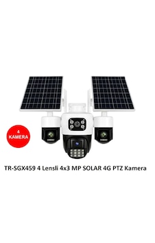 Trio Tr-sgx459 4 Kameralı 4x3 Mp Solar 4g Ptz Sim Kartlı Kamera Veesky