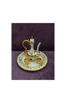 Şerbet Seti Biblo Taş Detaylı Dekoratif 6 Parça 9x7 Cm Beyaz Şerbet Seti Biblo Taş Detaylı Dekoratif 6 Parça 9x7 Cm Beyaz
