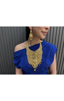 Geniş Hint Set - Plazer Gold Altın Geniş Hint Set - Plazer Gold Altın