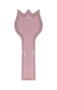 Lüks İnci Seramik El Kaşıklığı 26 Cm Şık Pembe Renkli