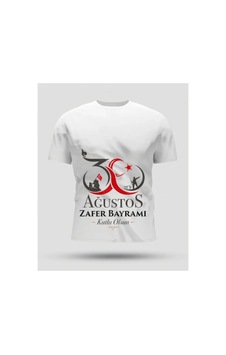 Veraura Lifestyle 30 Ağustos Zafer Bayramı Baskılı Oversize Bisiklet Yaka T-shirt Beyaz Veraura Lifestyle 30 Ağustos Zafer Bayramı Baskılı Oversize Bisiklet Yaka T-shirt Beyaz
