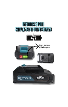 5 Pilli Li-ion Batarya 21v/1.5ah Mavi