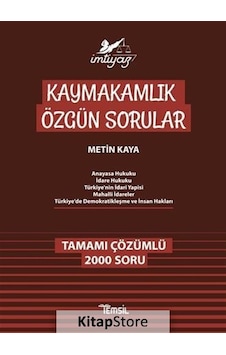İmtiyaz - Kaymakamlık Özgün Sorular - Tamamı Çözümlü 2000 Soru - Metin Kaya - Temsil Kitap İmtiyaz - Kaymakamlık Özgün Sorular - Tamamı Çözümlü 2000 Soru - Metin Kaya - Temsil Kitap