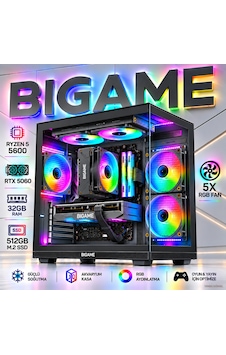 Bigame ZEUS-V6 R5-5600 32 GB 512 GB M2 SSD RTX5060 Free Dos Masaüstü Oyuncu Bilgisayarı Bigame ZEUS-V6 R5-5600 32 GB 512 GB M2 SSD RTX5060 Free Dos Masaüstü Oyuncu Bilgisayarı