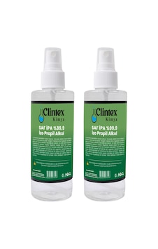 Clintex Kimya Saf Ipa %99.9 Izopropil Alkol Yüzey Temizleyici 2x200 Ml Clintex Kimya Saf Ipa %99.9 Izopropil Alkol Yüzey Temizleyici 2x200 Ml