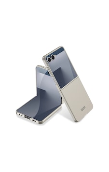 Samsung Uyumlu Galaxy Z Flip 7 Kılıf Zore Sert Kıpta Kapak Titanyum-Gri