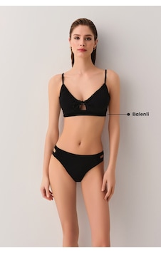 Suwen Toparlayıcı Balenli Bralet Bikini Üst Sbn26635012 Siyah