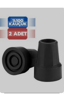 Kanedyen Baston İçin Lastik Ucu Pabucu Siyah 2'li Kanedyen Baston İçin Lastik Ucu Pabucu Siyah 2'li