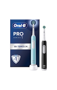 Oral-b Pro Series 1 İkili Paket, Siyah Ve Mavi Şarjlı Diş Fırçaları Oral-b Pro Series 1 İkili Paket, Siyah Ve Mavi Şarjlı Diş Fırçaları