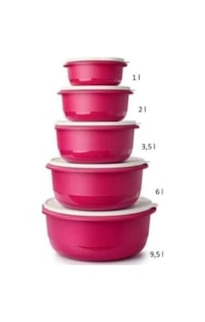 Tupperware Miksim Set Saklama Kabı Fuşya