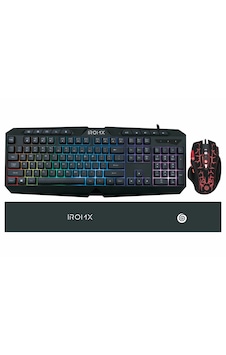 Iromx GMK44CC TR USB Kablolu Multimedya RGB Oyuncu Q Klavye Mouse Set Iromx GMK44CC TR USB Kablolu Multimedya RGB Oyuncu Q Klavye Mouse Set