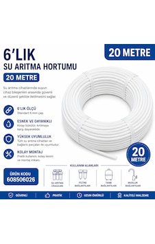6 Lık Su Arıtma Hortumu 20 Metre 608506026