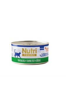 Nutri Feline Ton, Tavuk Ve Ciğerli Tahılsız Kedi Konservesi 70 Gr